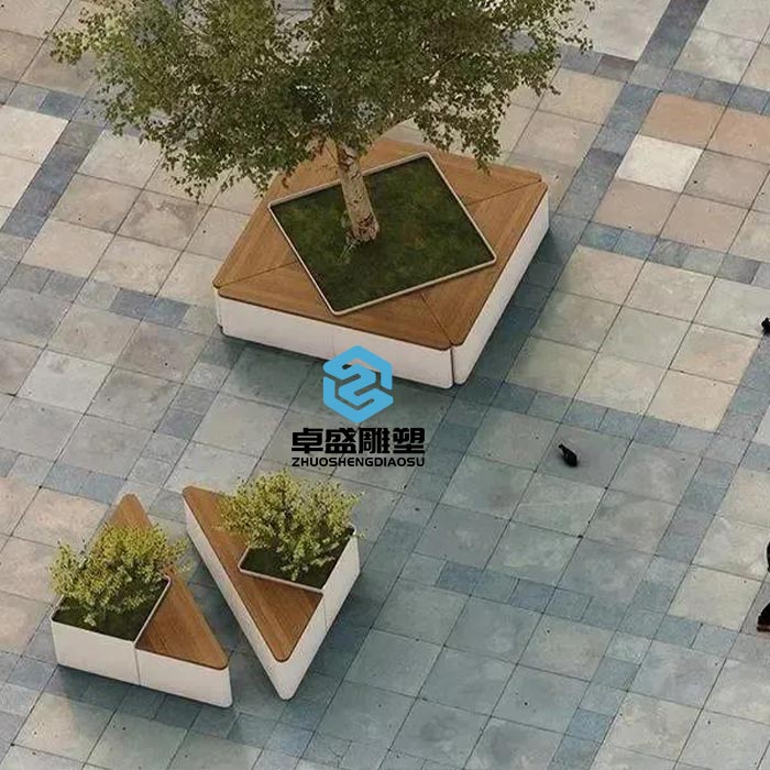 三角形花坛景观