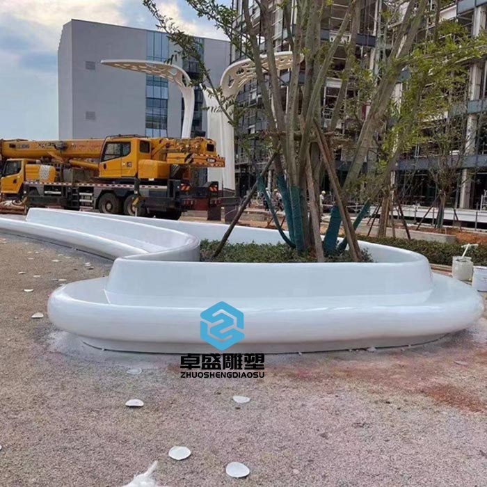 房地产抽象树池雕塑