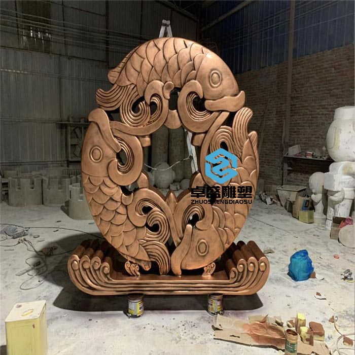 景观鲤鱼雕塑小品