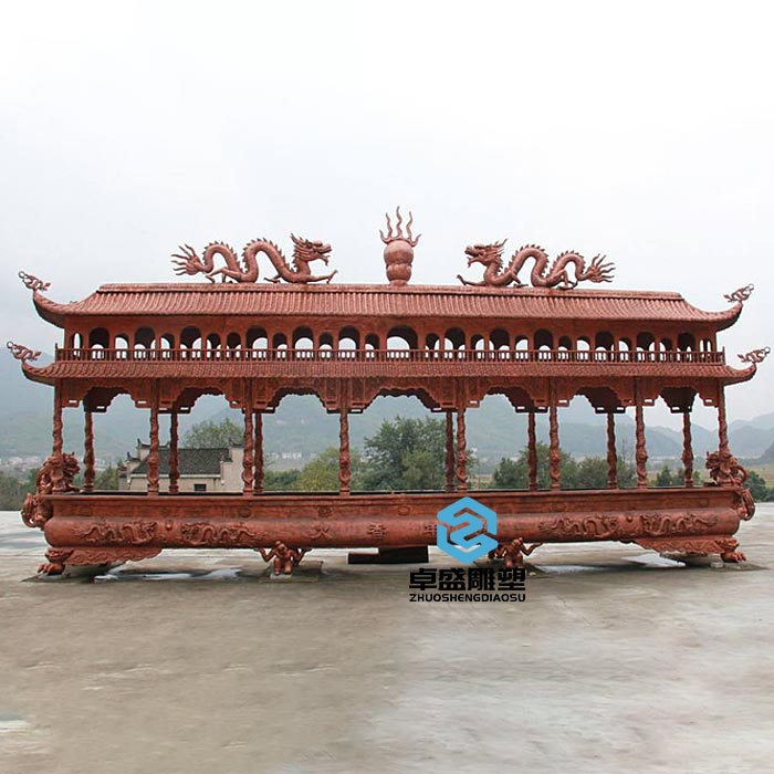 大型寺庙铜香炉雕塑