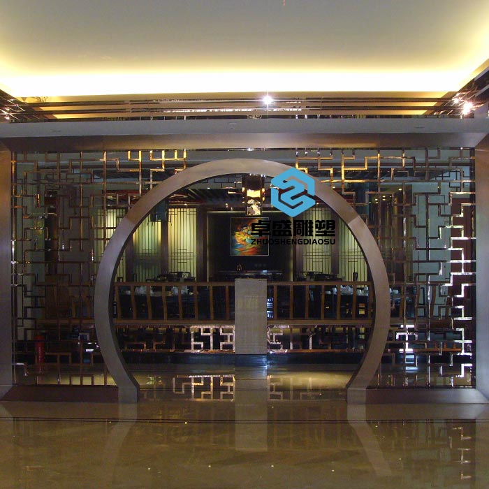 餐厅客厅玫瑰金不锈钢落地屏风.jpg